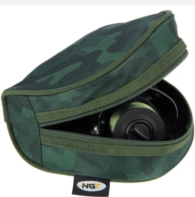 NGT Woodbury Dapple Camo Carp Coarse Fishing Reel Case NEW