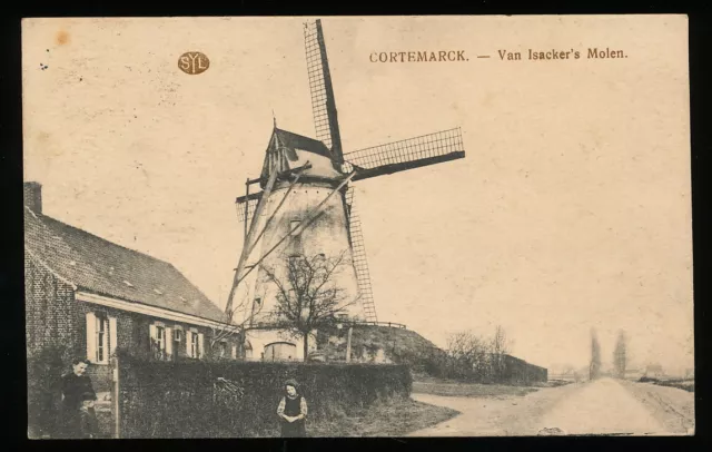 AK - Windmühle in Cortemarck - 1.WK