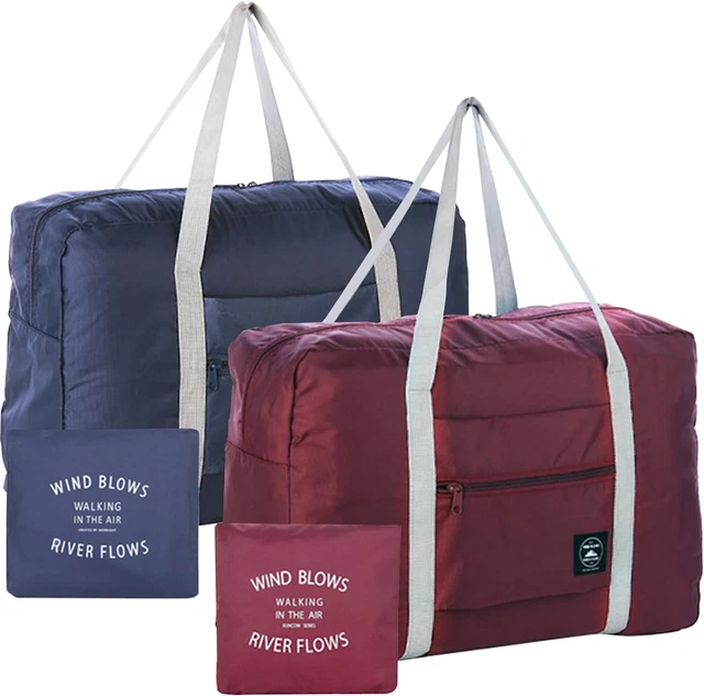 Foldable Travel Duffel Bag 2PCS Tote Carry on Luggage Bag Spirit Airlines Person