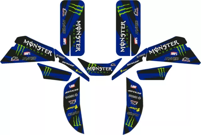 Yamaha Blaster Graphics Kit In Monster Style - Decals - Stickers Free Uk Post