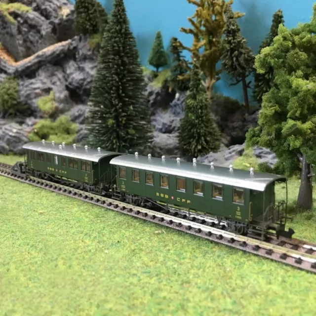 Coffret de 4 voitures ép III SBB-N 1/160-PIKO 94345