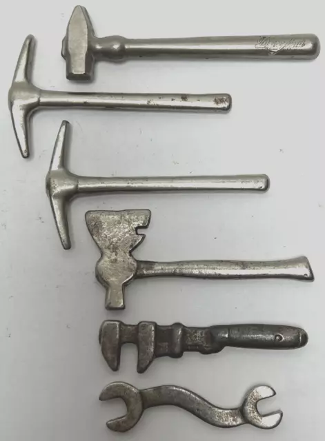 Lot Of 6 Vintage Toy Miniature Metal Tools - (1) Dairy Maid & (5) Unbranded