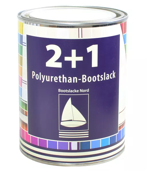 2+1 Polyurethan Bootslack 1,5 Liter hochglänzend 2K PU-Bootslack