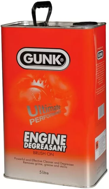 Gunk 5L Engine Degreasant Cleaner Degreaser Brush On Grime Remover 5 Litre