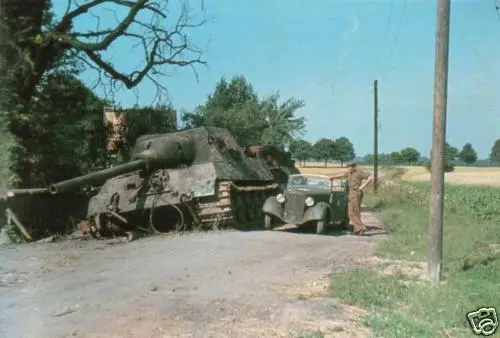 COLOR WWII  Photo German Jagdtiger Tiger II Pzkpfw. WW2 World War Two Panzer