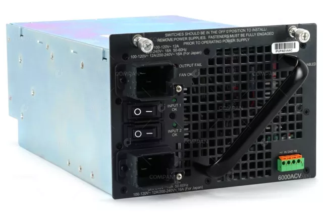 Pwr-C45-6000Acv Cisco 6000W Ac Dual Input Power Supply For 4500 Series