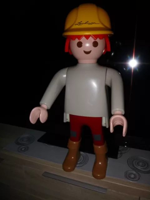 XXL Playmobil Figur Bauarbeiter/Handwerker - Lechuza Großfigur 65cm, neu