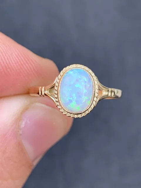 9ct Gold Opal Victorian Style Ring, 9k 375