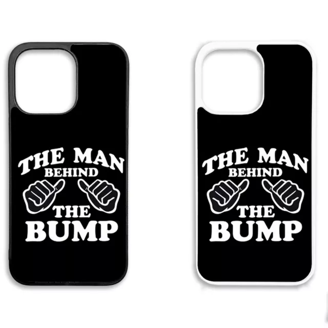 Printed Rubber Clip Phone Case iPhone - The Man Behind The Bump - Father's Day