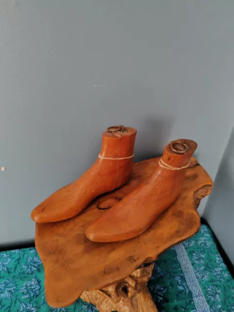 Antique Pair Of Beech Boot Lasts In 3 parts