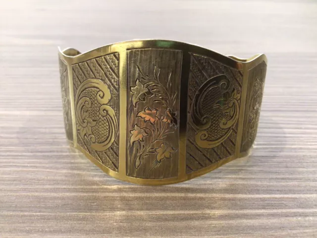 A Fine Circa 1850’s Russian 850 Silver Gilt Hallmarked Bangle