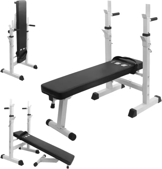 ISE Banc de Musculation Pliable Réglable avec Support de Barre SY-544