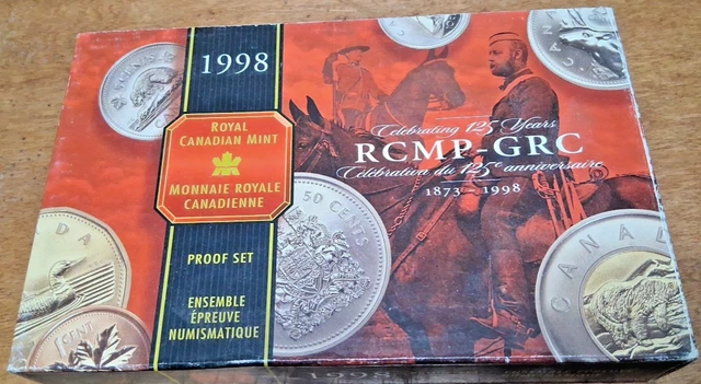 1998 カナダ銀ドル プルーフ RCMP 125 周年記念 1998 CANADA SILVER Proof 125 Anniversary of RCMP $48.11