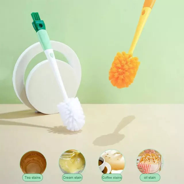 5 In 1Cup Brush Long Handle Water Bottle Cleaner Brush Kitchen Clean Cups MugsDT 2