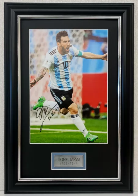 Argentina Leo Messi Soccer World Cup 2022 Signed Framed