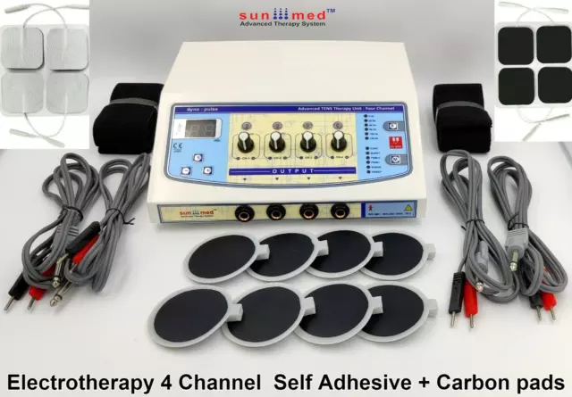 Professional 4 Channel Digital PWM Electrotherapy For Pain Relief  stick pads