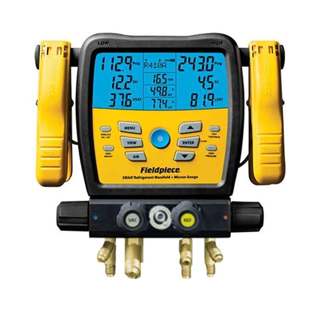 Fieldpiece SM480V 4-port SMAN Refrigerant Manifold With Micron Gauge