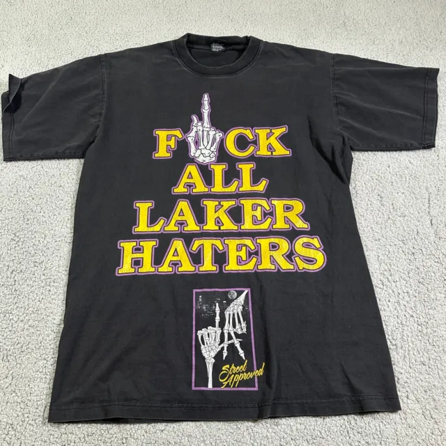 Vintage Los Angeles Lakers F Laker Haters Size 2XL Black T Shirt