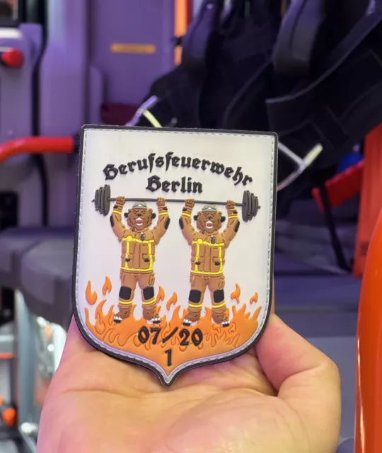 LIMITIERT auf 50 Stück!!! Berliner Feuerwehr 3D Rubber Patch, Lehrgang 07/20-1