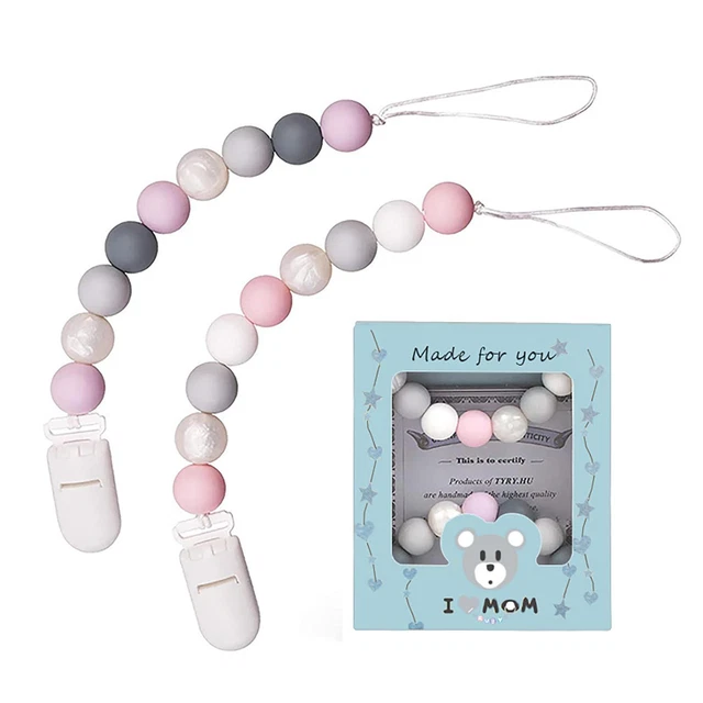 Silicone Pacifier Clip Baby Boys Girls Pacifier Soother Chain Holder Strap Clips