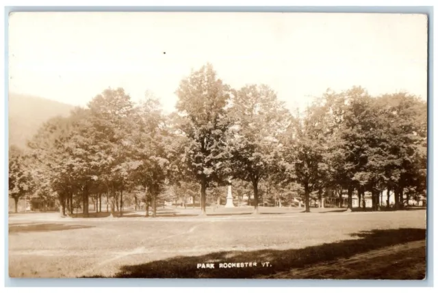 c1910's Park Scene Monument Rochester Vermont VT RPPC Unposted Photo Postcard