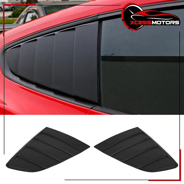 Fits 15-23 Ford Mustang CV Style Rear Side Window Louver Windshield Unpainted PP