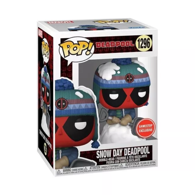 Funko Pop Marvel Seasons SNOW DAY DEADPOOL 1296 GameStop Exclusive NEW