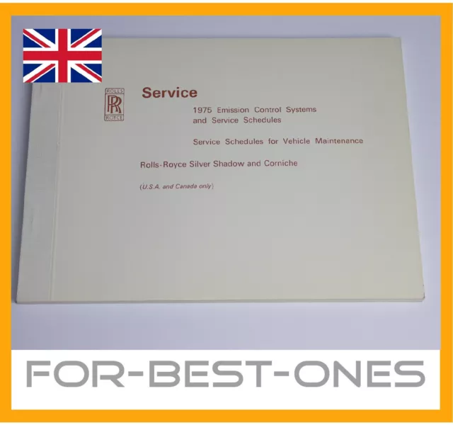 NEW english Rolls Royce Bentley record book guarantee Silver Shadow Corniche
