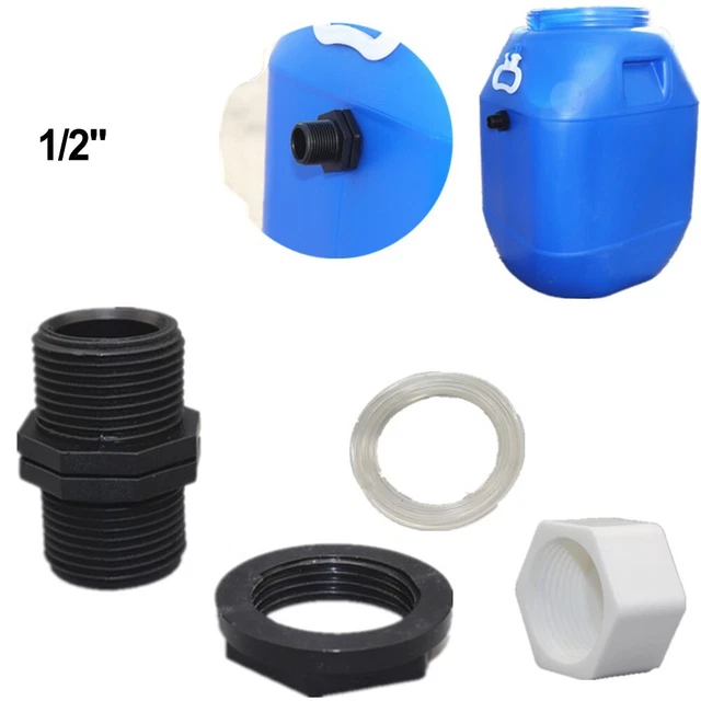 SECURE 1/2 INCH Tank Screw Connection for Water Storage and Collection ...