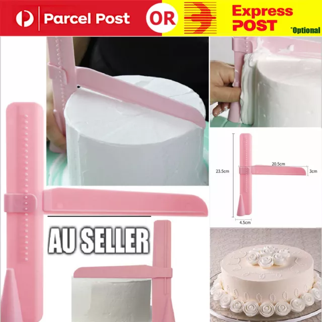 Adjustable Fondant Cake Scraper Icing Piping Cream Spatula Edges Smoother Craft