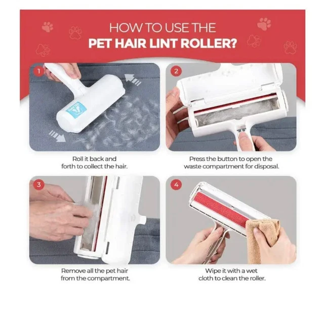ChomChom Dog Pet Hair Remover collect Hair on Upholstery and Furniture Reusable 