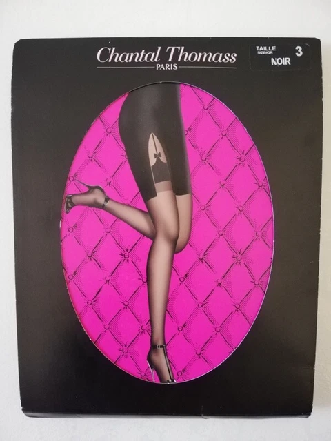 Collants Chantal Thomass - Festons Et Nœuds 20 Deniers - Taille 3 Couleur Cannelle/noir - Neuf Avec étiquettes