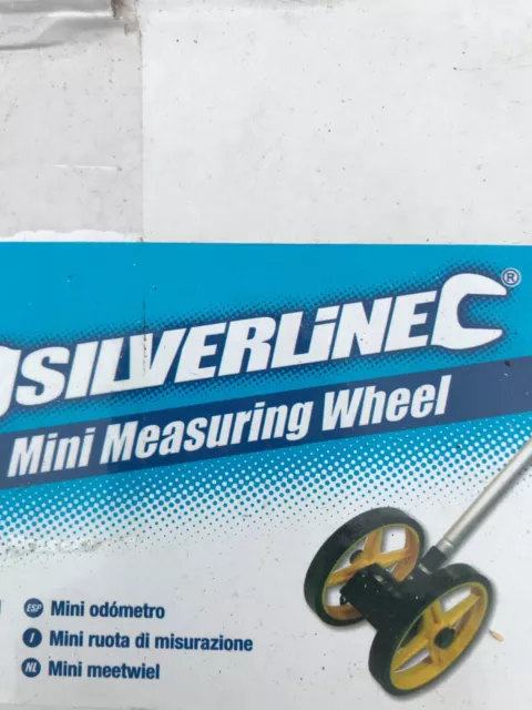 Mini Surveyors Distance Measuring Wheel 0-9999m Yellow Silverline 868793 3