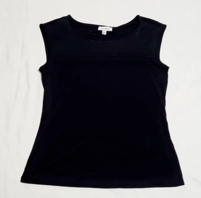 Calvin Klein Women's Size Small Black  Sleeveless  Pullover Tank Top