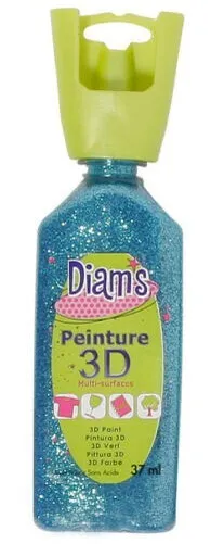Pintura Diam's 3D 37ML Purpurina Aguamarina