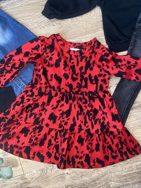 RIVER ISLAND NEXT ecc ragazze autunno inverno pacchetto abito jeans felpa età 2-3 anni 2