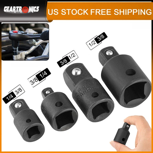 4-pack 3/8" to 1/4" 1/2 inch Drive Ratchet SOCKET ADAPTER REDUCER Air Impact Set