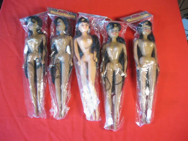 Lot Of 5 Darice 11.5 Inch Tall Fashion Dolls New Still Sealed Undressed