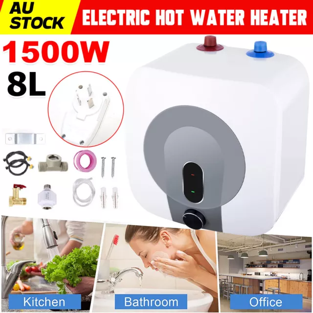 240V 1500W Electric Hot Water Heater Under Sink Shower Water System Van Kitchen