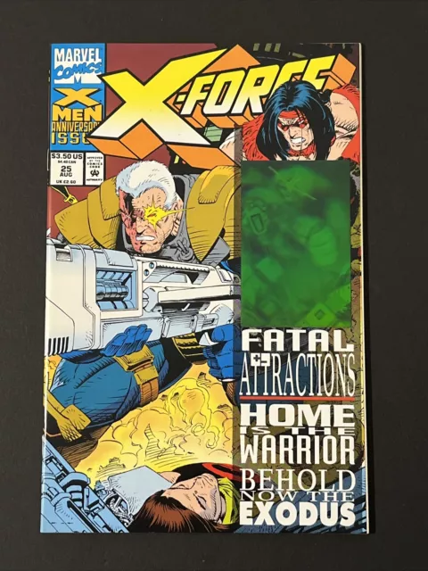 X-Force #25 VF+ 1993 Marvel Comics Hologram Cover