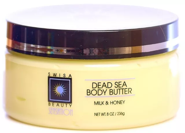Swisa Beauty Dead Sea Body Butter Milk and Honey - Thick & Creamy Skin Softener