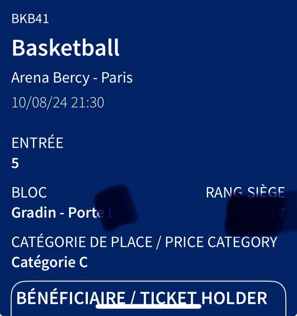 FINALE BASKET PARIS 2024 jeux olympiques EUR 1,00 PicClick FR