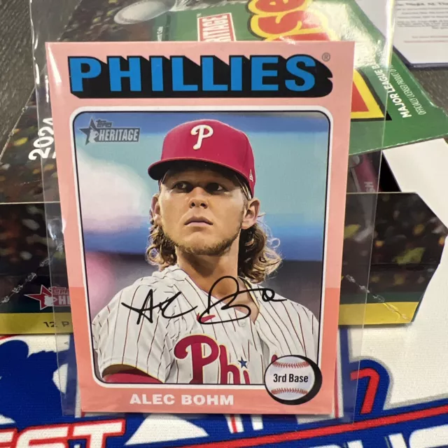 2025 TOPPS HERITAGE Baseball MINI Alec Bohm, Philadelphia Phillies Pink
