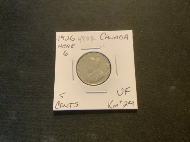 Canada 1926 (Near 6) VF Nice Coin.  #R4822