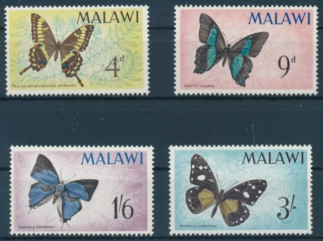 [BIN21823] Malawi 1966 Butterflies good set very fine MNH stamps