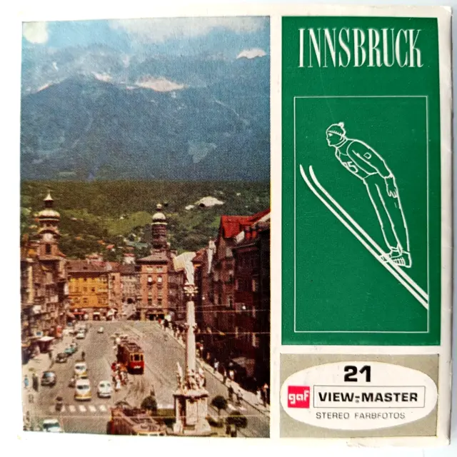 3x VIEW MASTER 3D REEL ⭐ INNSBRUCK ⭐ ÖSTERREICH, Stereo Bildscheiben Set C-646-D