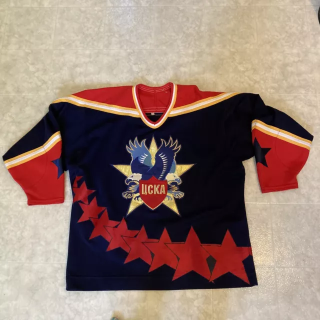 Alexander Mogilny REAL Soviet Union UCKA Russian Red Army Hockey Jersey #16  Mens