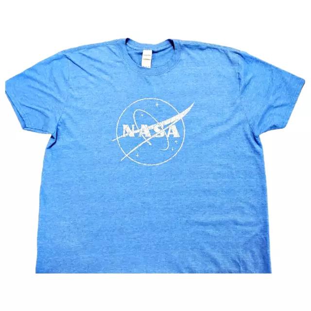 VINTAGE NASA T Shirt Mens 2XL Blue White Logo $15.95 - PicClick