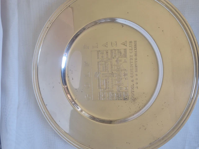Grand Et Beau Plat Rond Christofle Poinçon CC xixe Bords