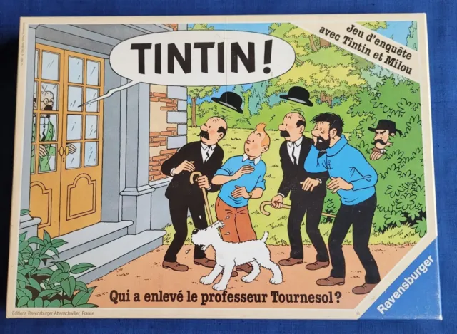 Jeu de société de 1987,  '' TINTIN ! Qui a enlevé le professeur Tournesol ? ''